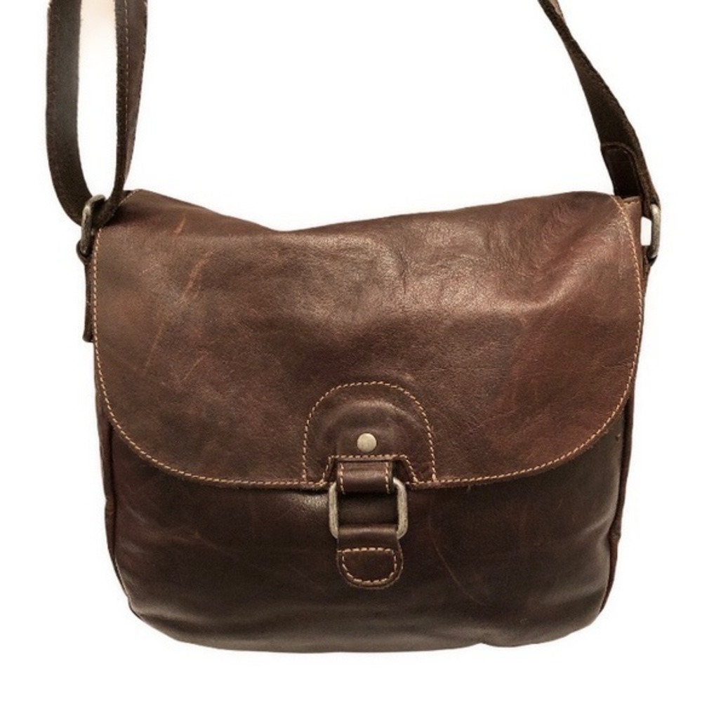 Jack Georges brown weathered leather bag